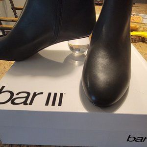 Black Ankle Boots (Clear Heel)